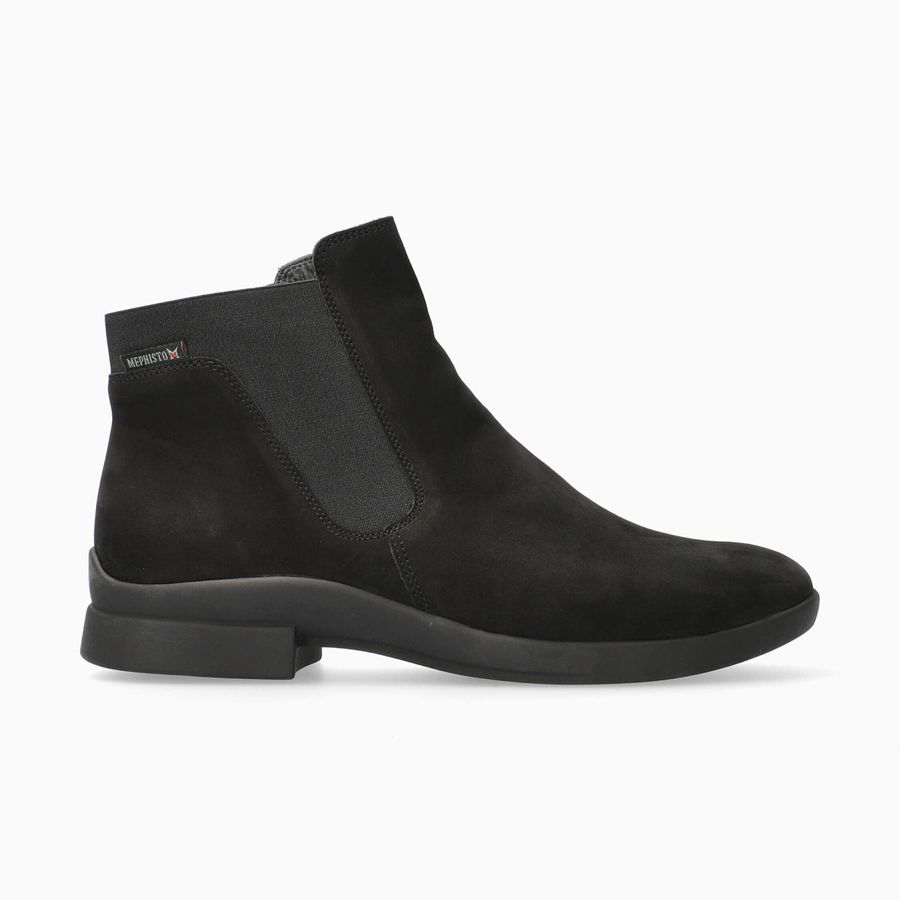 Mephisto SORIA 1 Nubuck Női Bokacsizma - Fekete, HU-71842